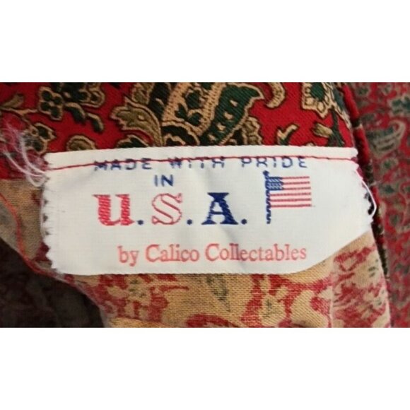 Vintage Calico Collectables Womens Apron Dress Cover Christmas Santa Holiday O/S - Picture 14 of 15